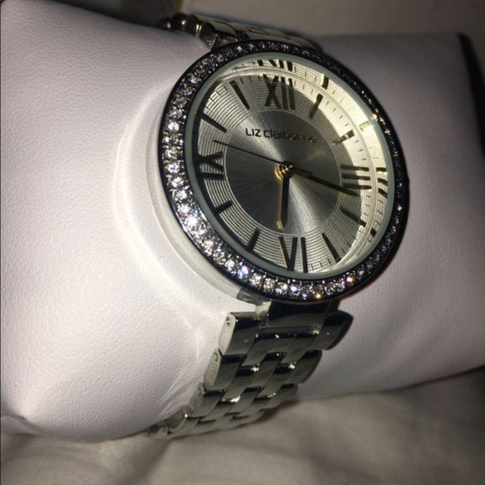 Silver rhinestone watch